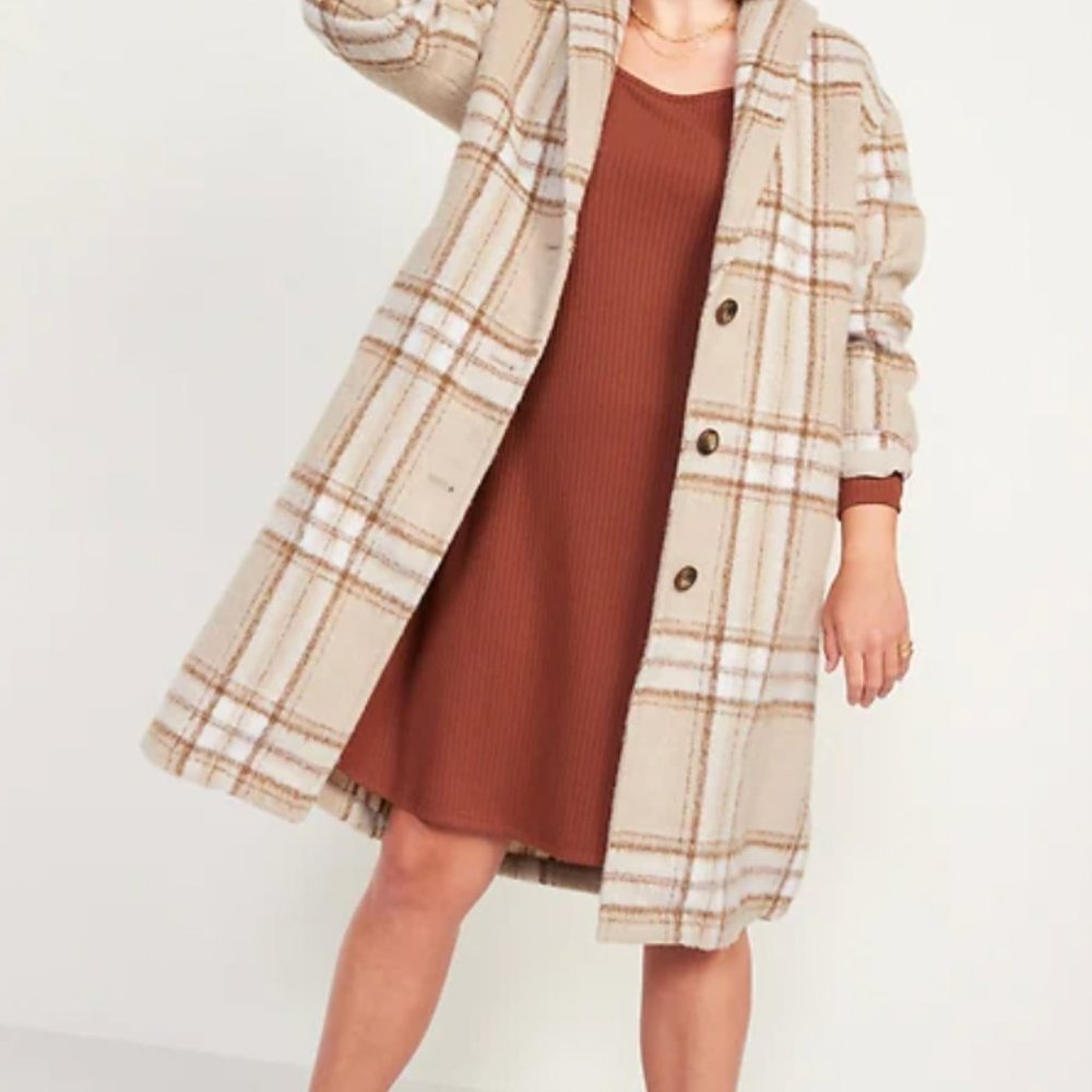 Plus Size Fit & Flare Rib-Knit Long-Sleeve Mini Dress